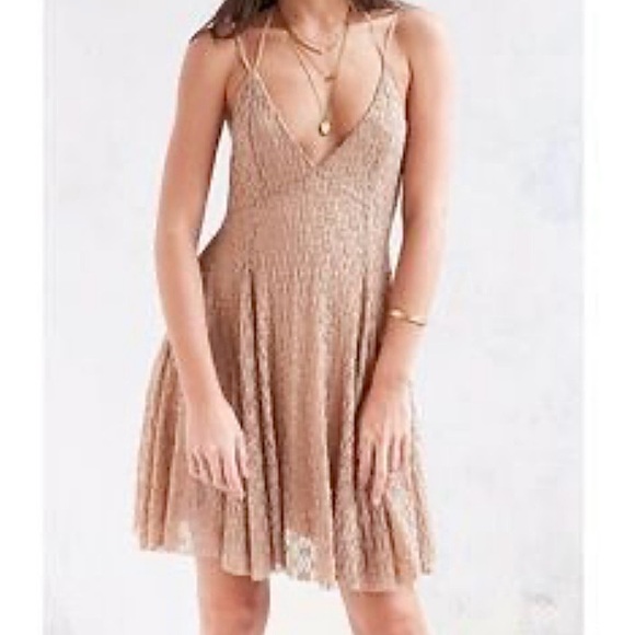 Urban Outfitters Champagne Backless Dress - Picture 3 of 10